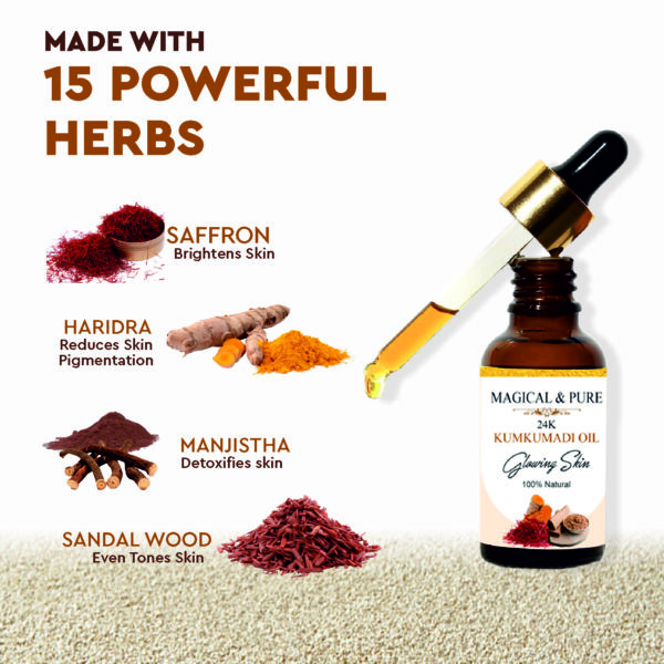 Magical pure kumkumadi oil- 30ml - Image 3